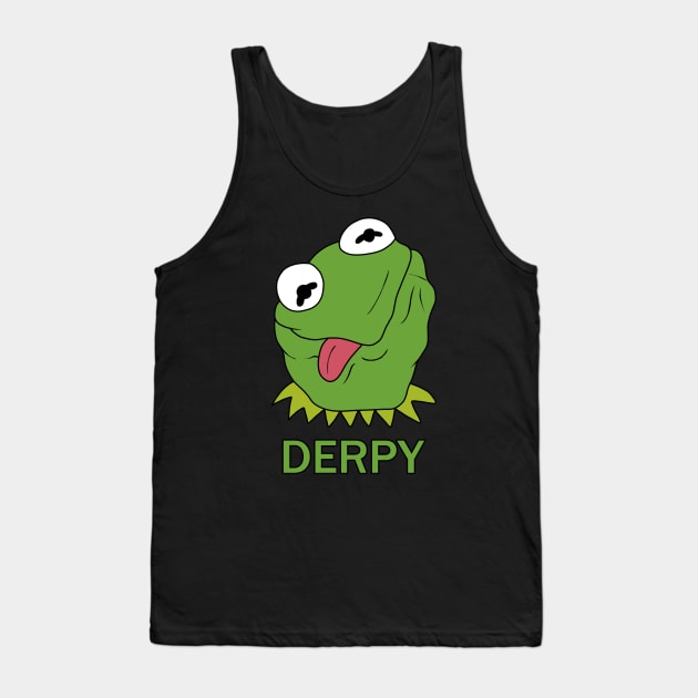 Derpy Kermit The Frog Tank Top by valentinahramov